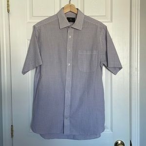 Marks & Spencer’s plaid button down short sleeve shirt